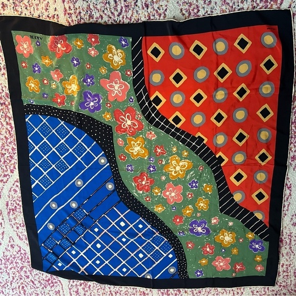 Aker Odullu Seri Abstract Geometric Artsy Colorful Scarf - Picture 6 of 9